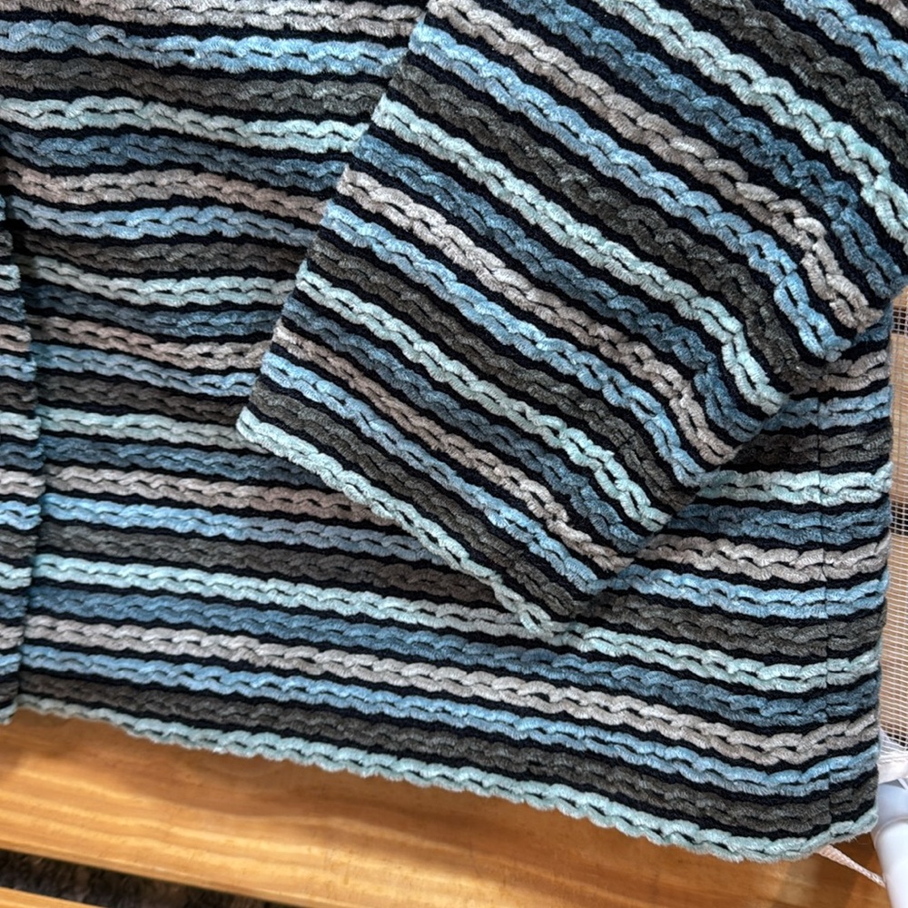 Alfred Dunner Button Down Blazer Multi Color Blue… - image 6